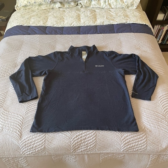 COLUMBIA Omni-Wick 1/4 Zip Blue Size Large - Picture 6 of 8